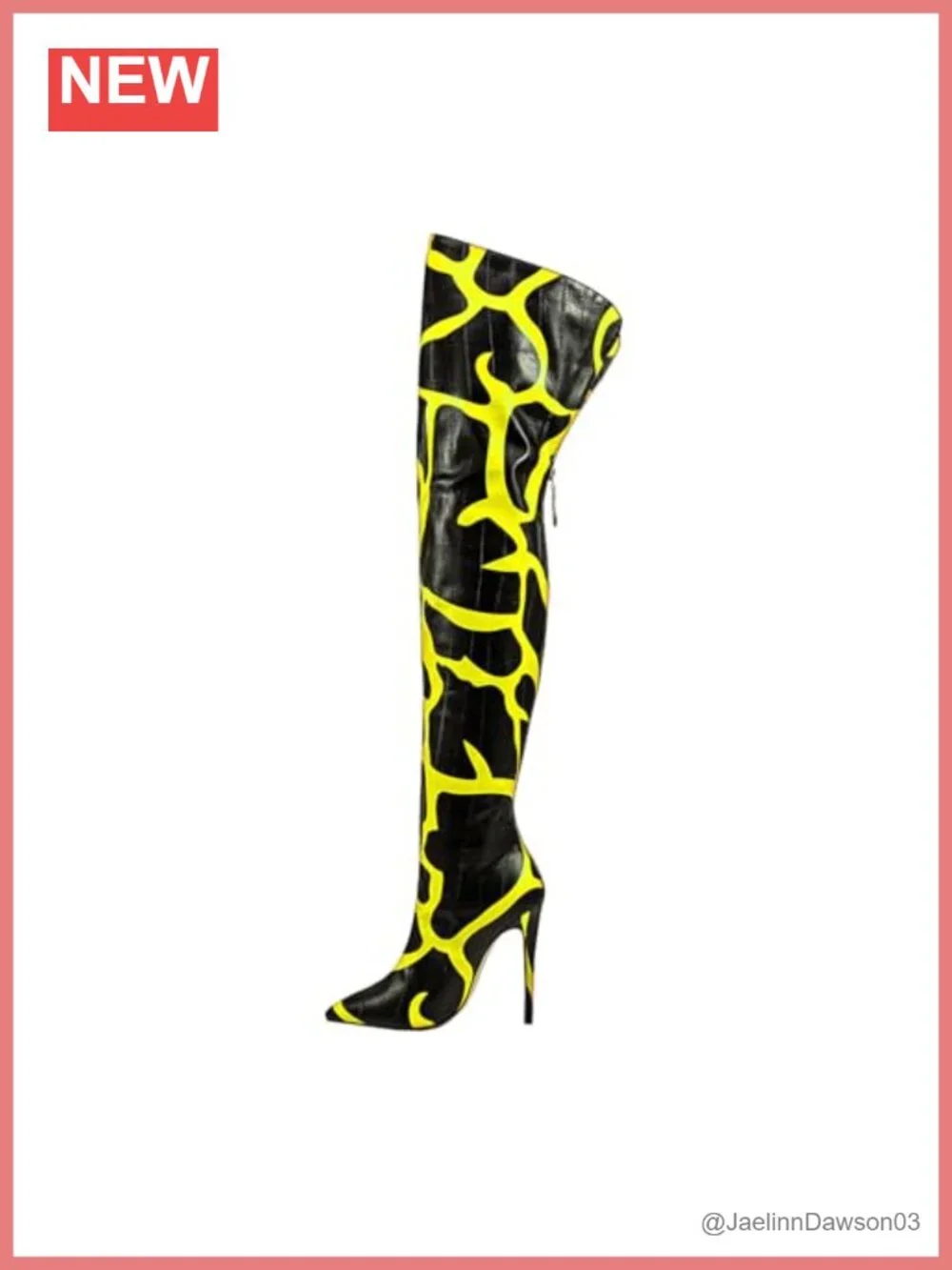 Women's Thigh High Stiletto Heel Boots PU Leather Pointed Toe Back Zip